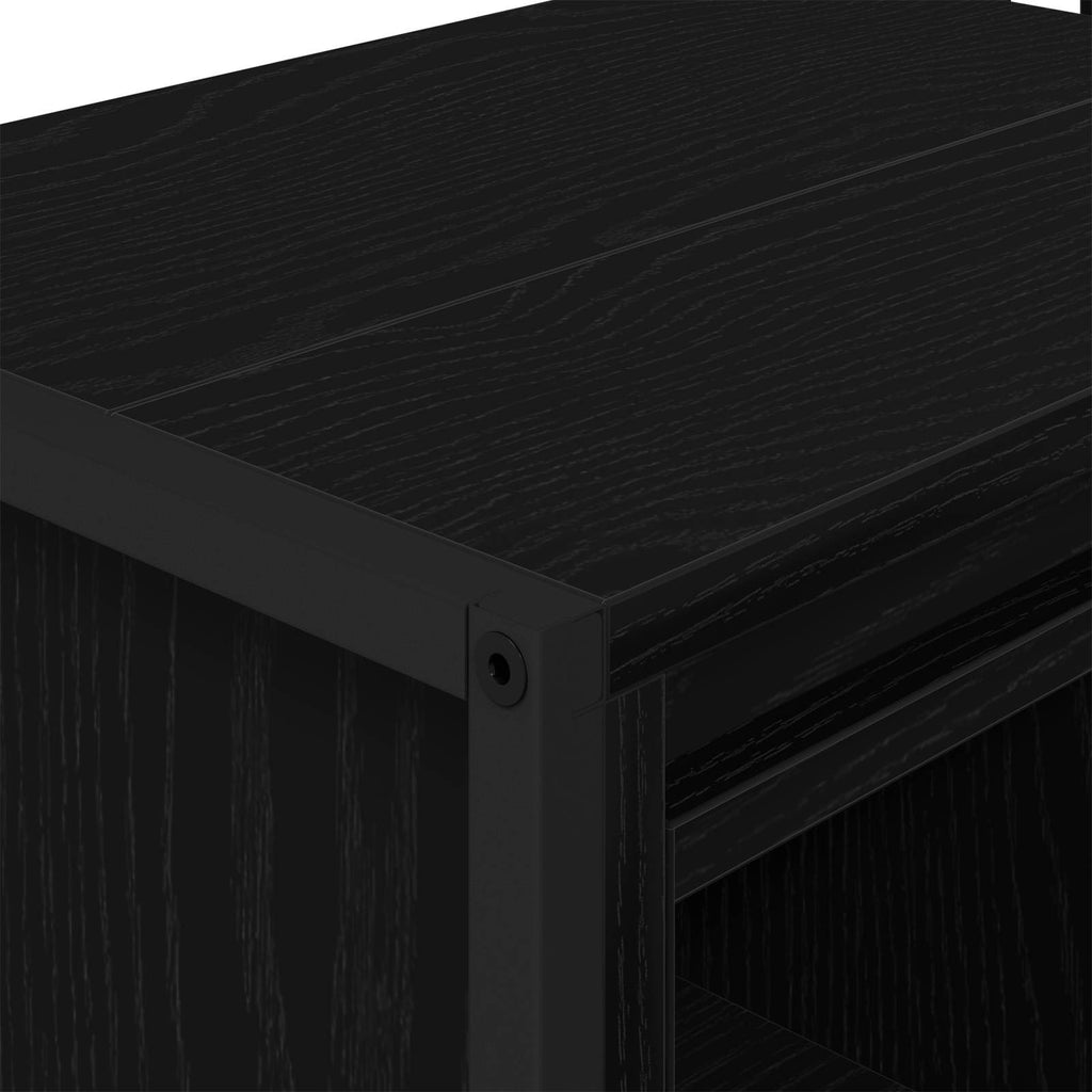 Badezimmerschrank mit Tür Schwarz Eichen-Optik 60 x 30 x 60 cm