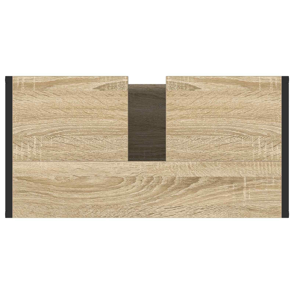 Badezimmerschrank mit Tür Sonoma 60 x 30 x 60 cm Holzwerkstoff