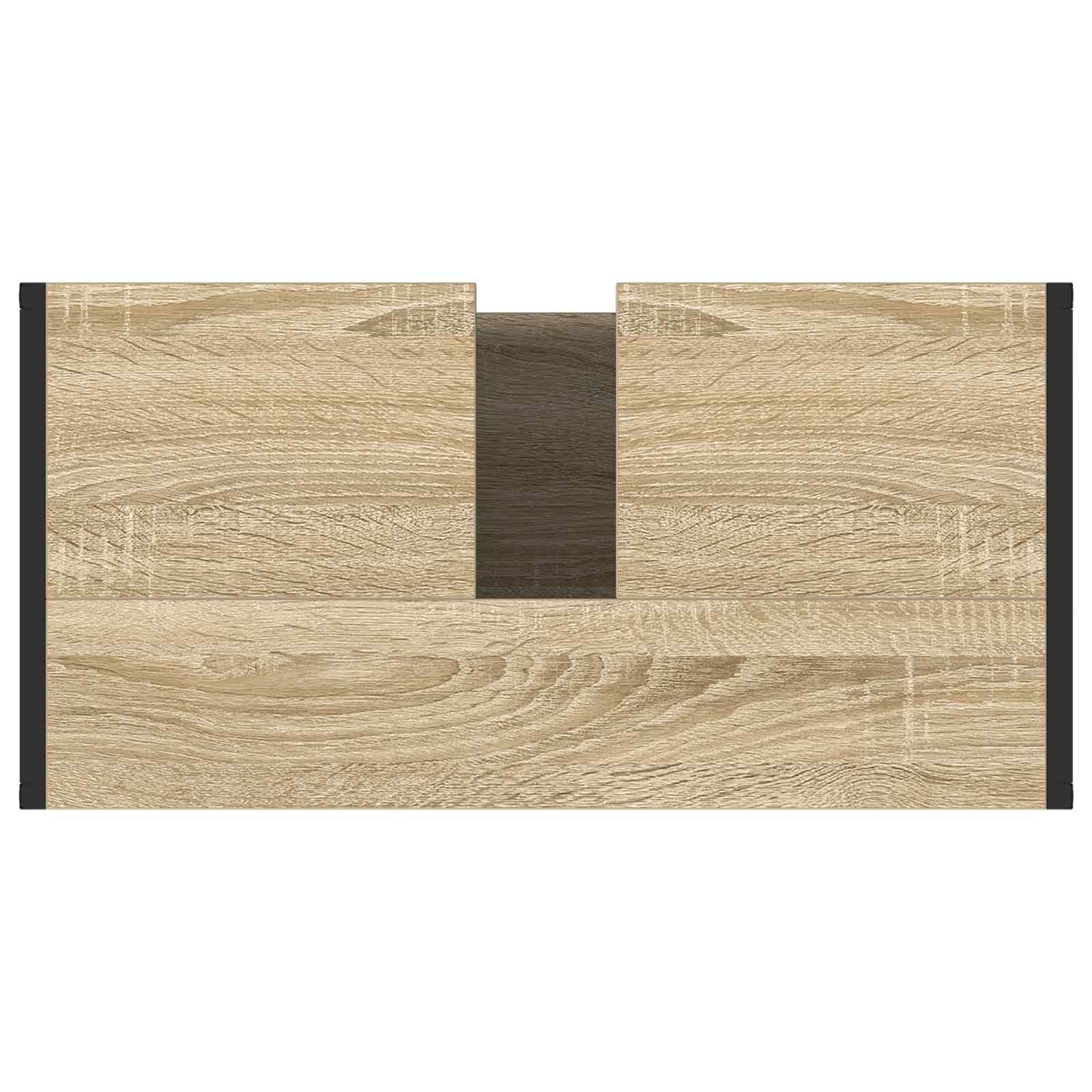 Badezimmerschrank mit Tür Sonoma 60 x 30 x 60 cm Holzwerkstoff