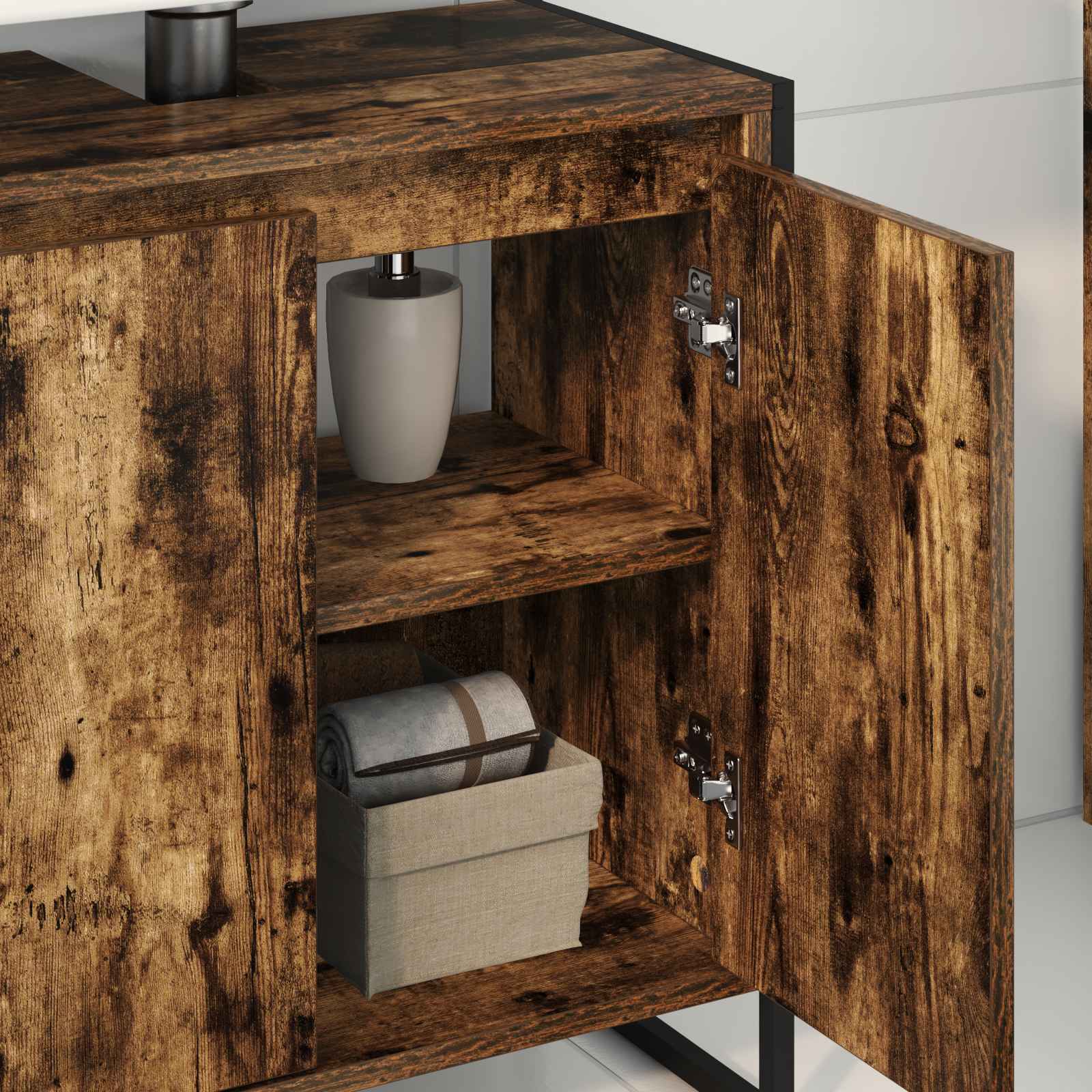 Badezimmerschrank Raucharbe 60 x 30 x 60 cm Holzwerkstoff