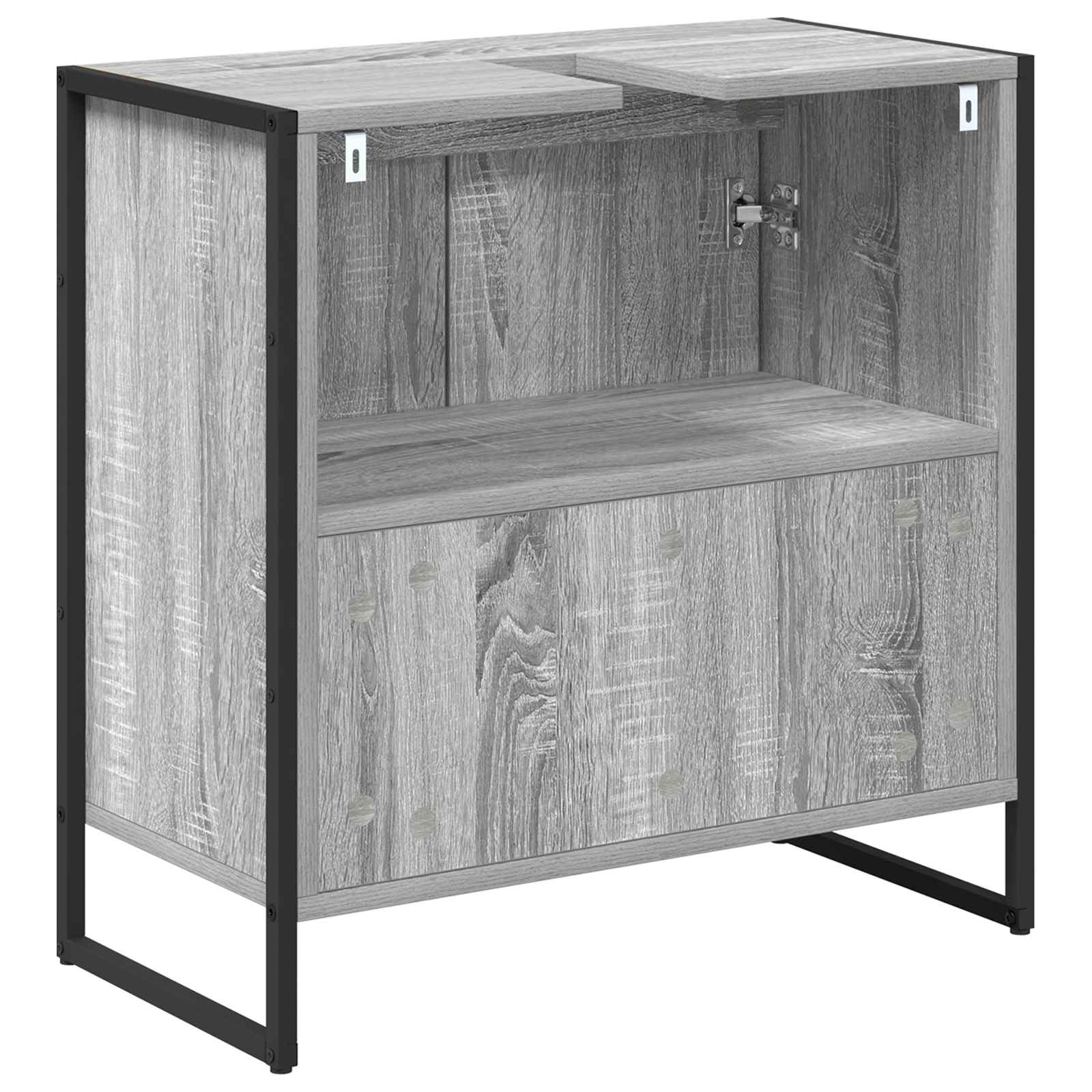 Badezimmerschrank Graues Sonoma 60 x 30 x 60 cm Holzwerkstoff