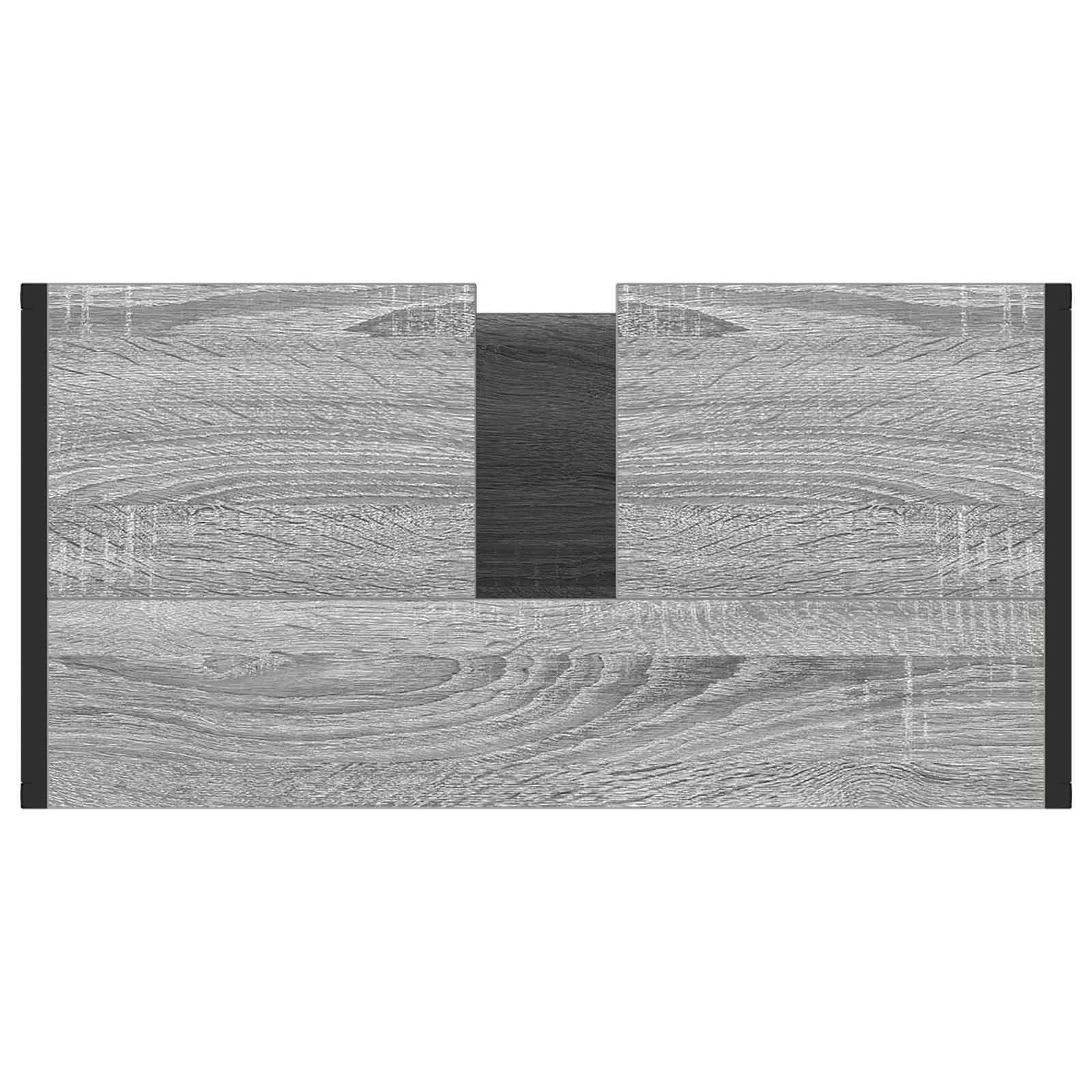 Badezimmerschrank Graues Sonoma 60 x 30 x 60 cm Holzwerkstoff