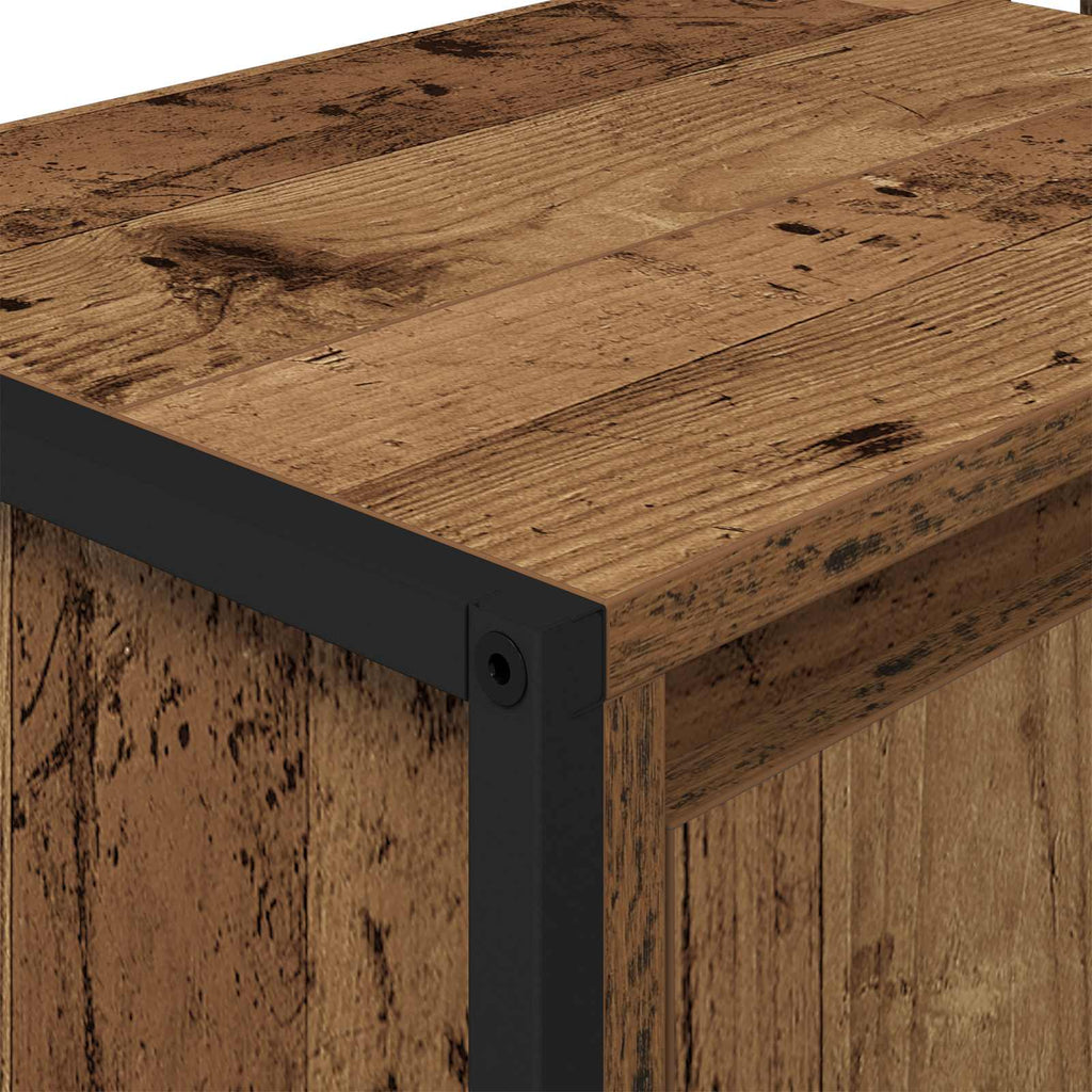 Badezimmerschrank mit Tür Altholz 60 x 30 x 60 cm Holzwerkstoff