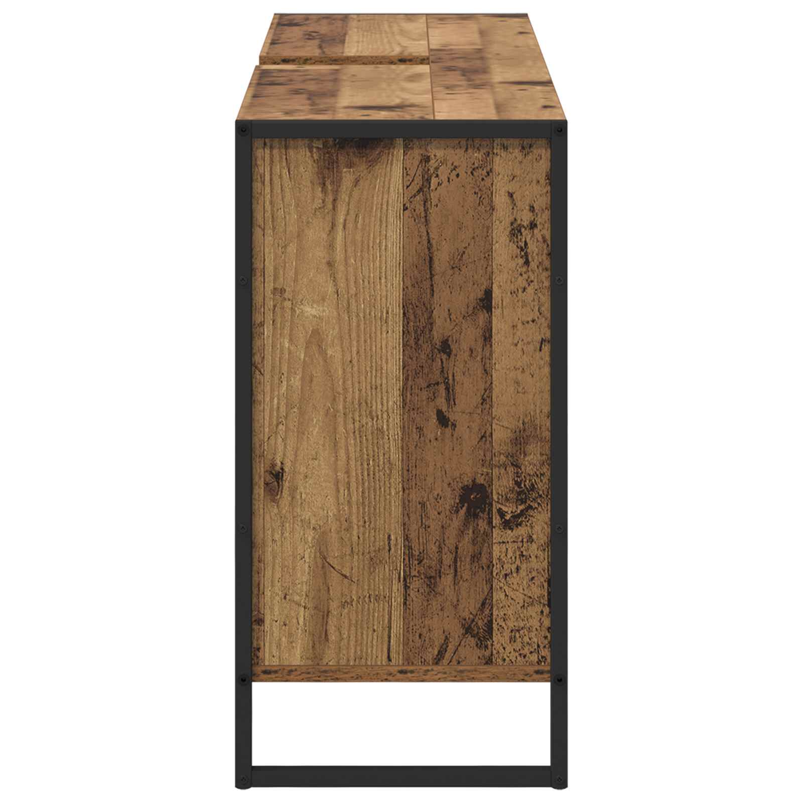 Badezimmerschrank mit Tür Altholz 60 x 30 x 60 cm Holzwerkstoff
