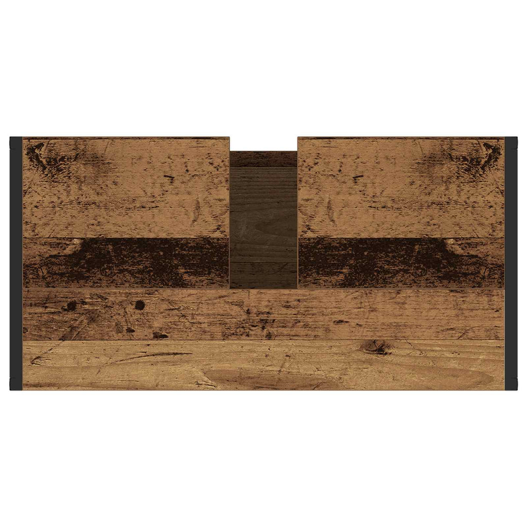 Badezimmerschrank mit Tür Altholz 60 x 30 x 60 cm Holzwerkstoff