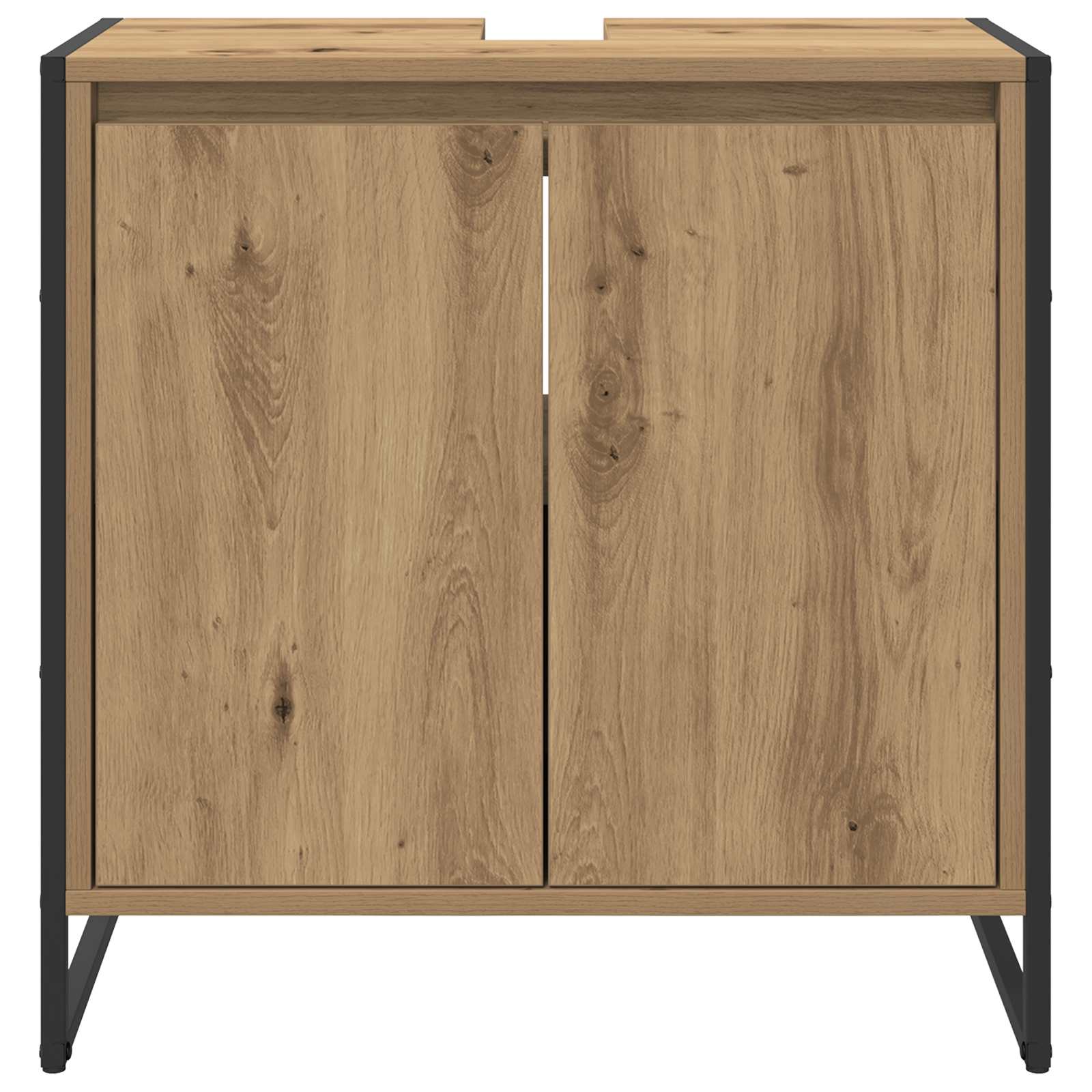 Badezimmerschrank mit Tür Kunsthandwerk Eiche 60 x 30 x 60 cm