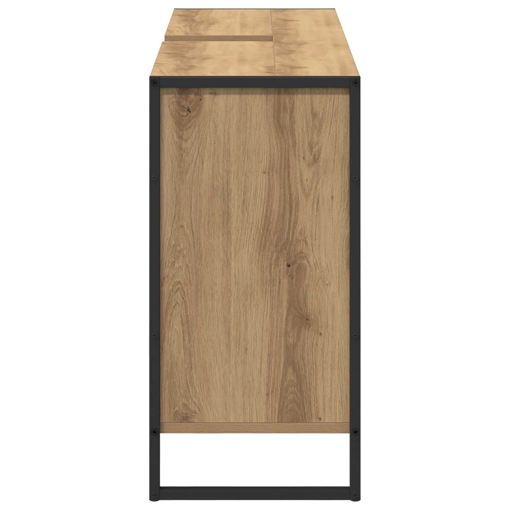 Badezimmerschrank mit Tür Kunsthandwerk Eiche 60 x 30 x 60 cm