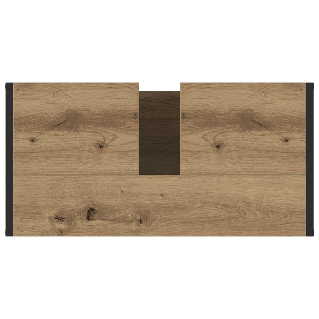 Badezimmerschrank mit Tür Kunsthandwerk Eiche 60 x 30 x 60 cm