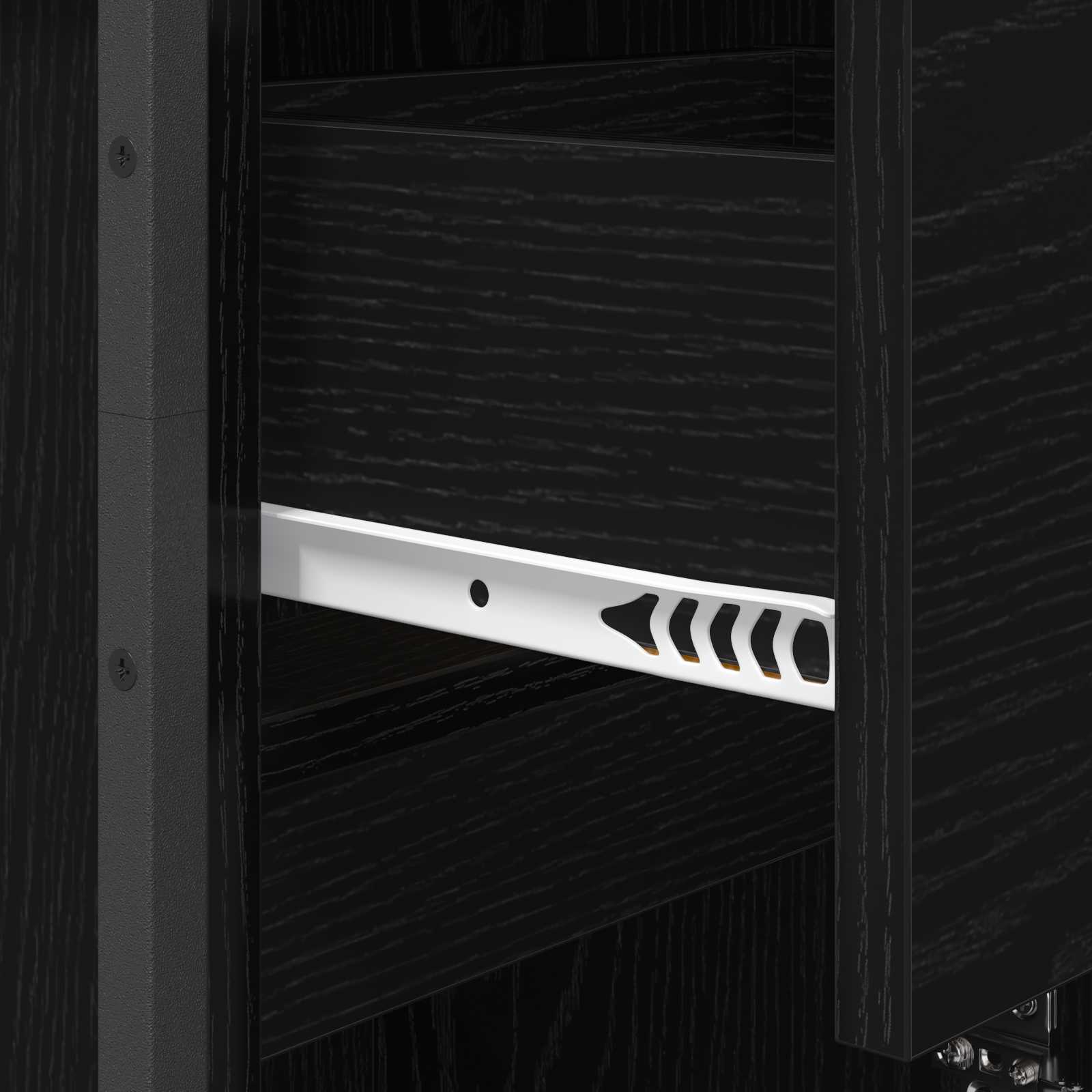 Badezimmerschrank mit Tür Schwarz Eichen-Optik 40 x 30 x 180 cm