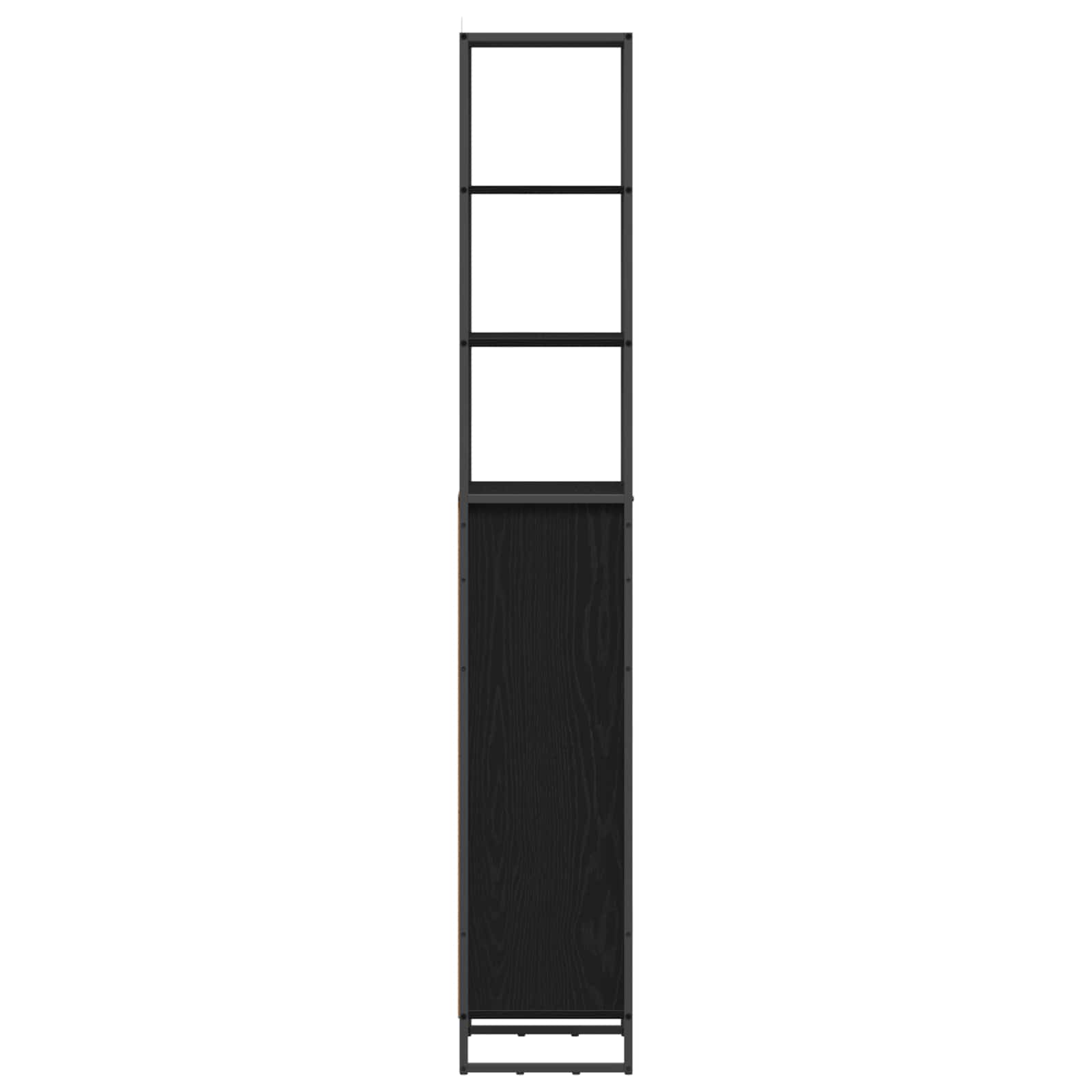 Badezimmerschrank mit Tür Schwarz Eichen-Optik 40 x 30 x 180 cm
