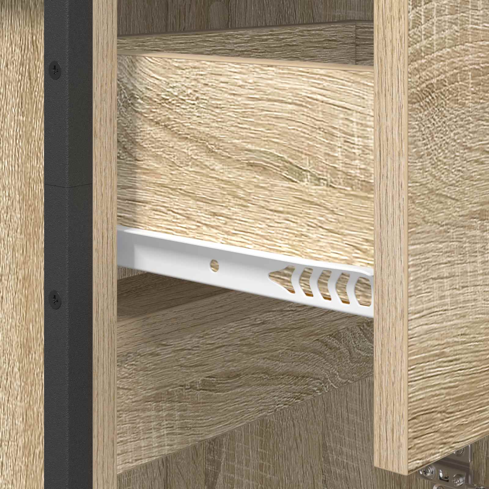 Badezimmerschrank mit Tür Sonoma 40 x 30 x 180 cm Holzwerkstoff