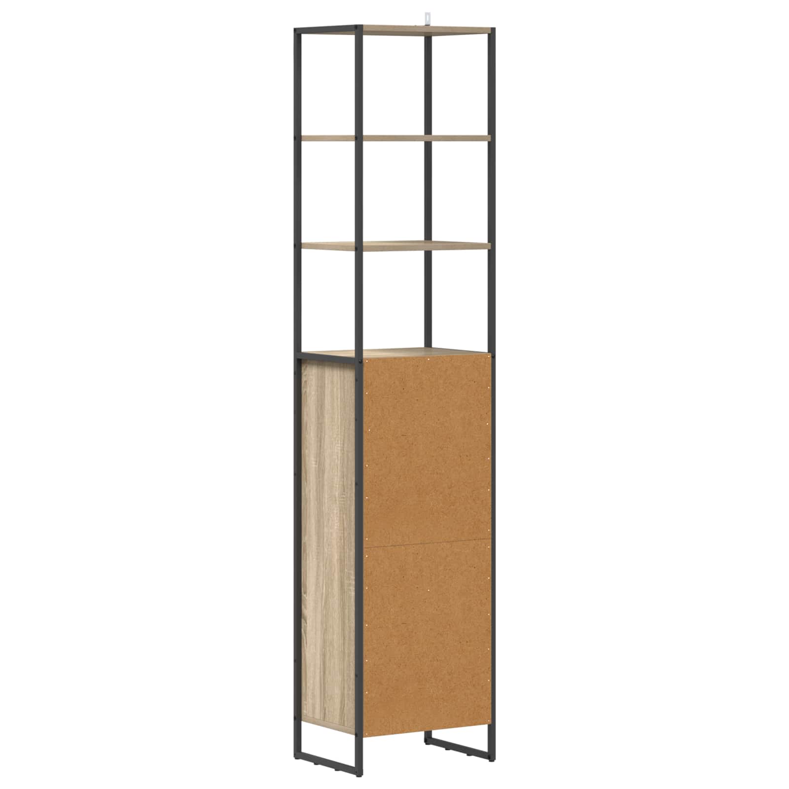 Badezimmerschrank mit Tür Sonoma 40 x 30 x 180 cm Holzwerkstoff