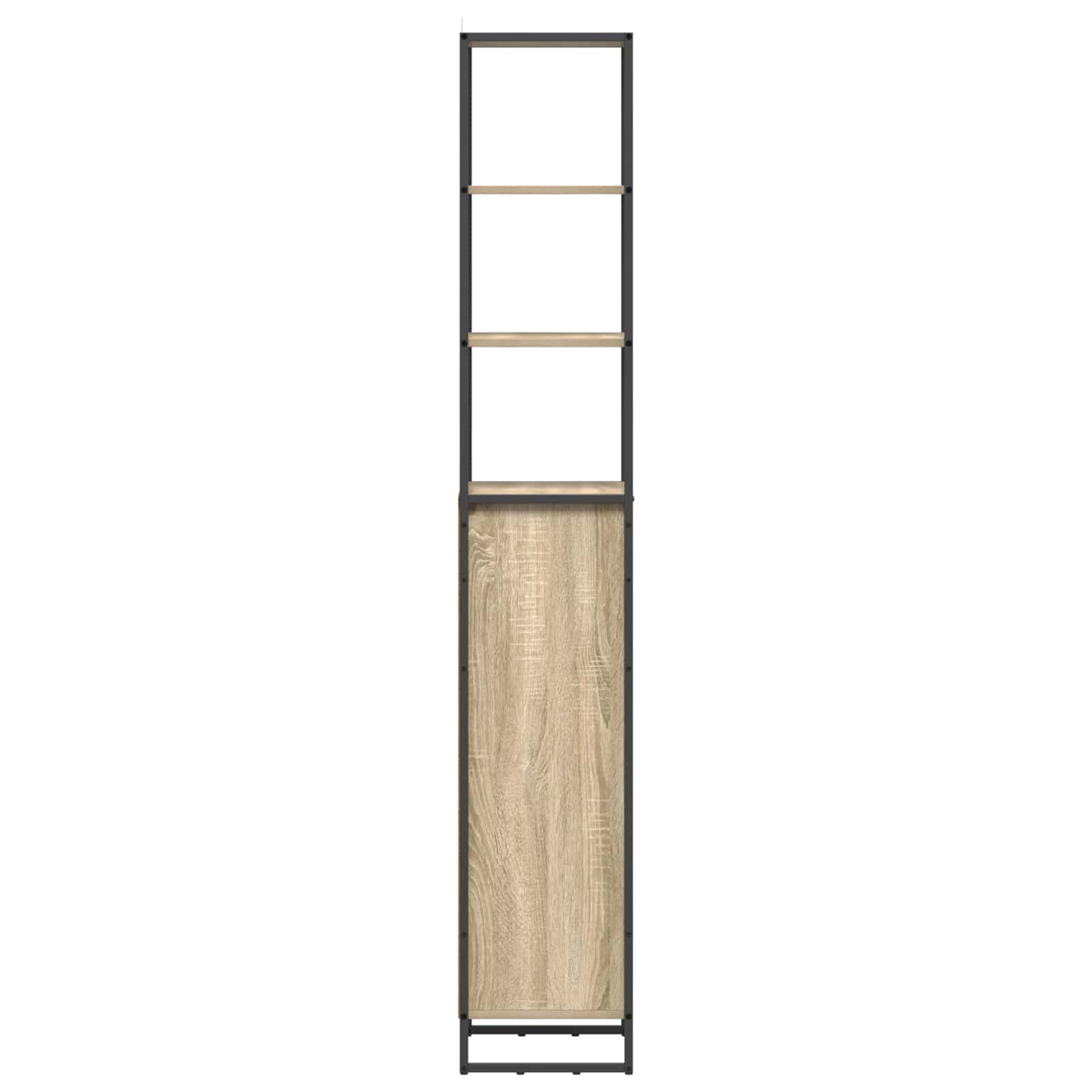 Badezimmerschrank mit Tür Sonoma 40 x 30 x 180 cm Holzwerkstoff