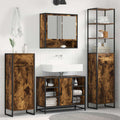 Badezimmerschrank Raucharbe 40 x 30 x 180 cm Holzwerkstoff