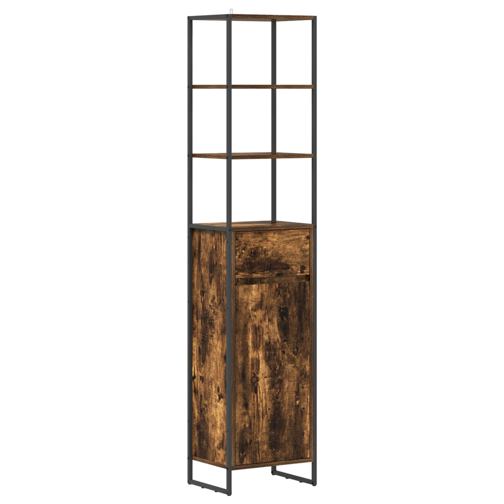 Badezimmerschrank Raucharbe 40 x 30 x 180 cm Holzwerkstoff