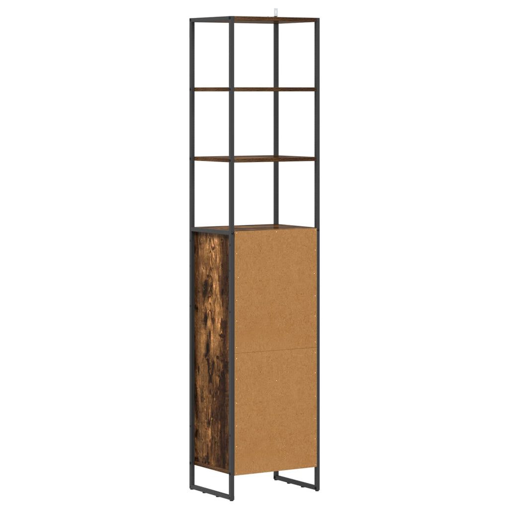 Badezimmerschrank Raucharbe 40 x 30 x 180 cm Holzwerkstoff