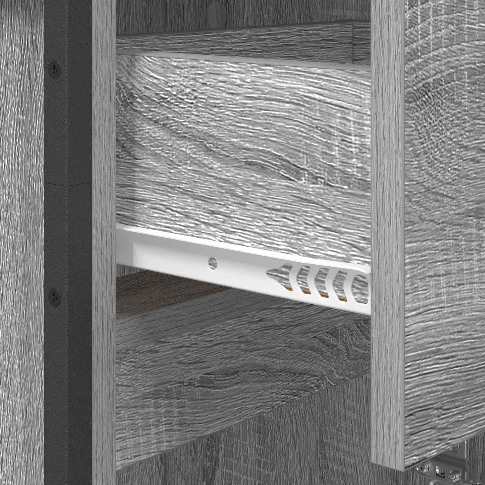 Badezimmerschrank Graues Sonoma 40 x 30 x 180 cm Holzwerkstoff