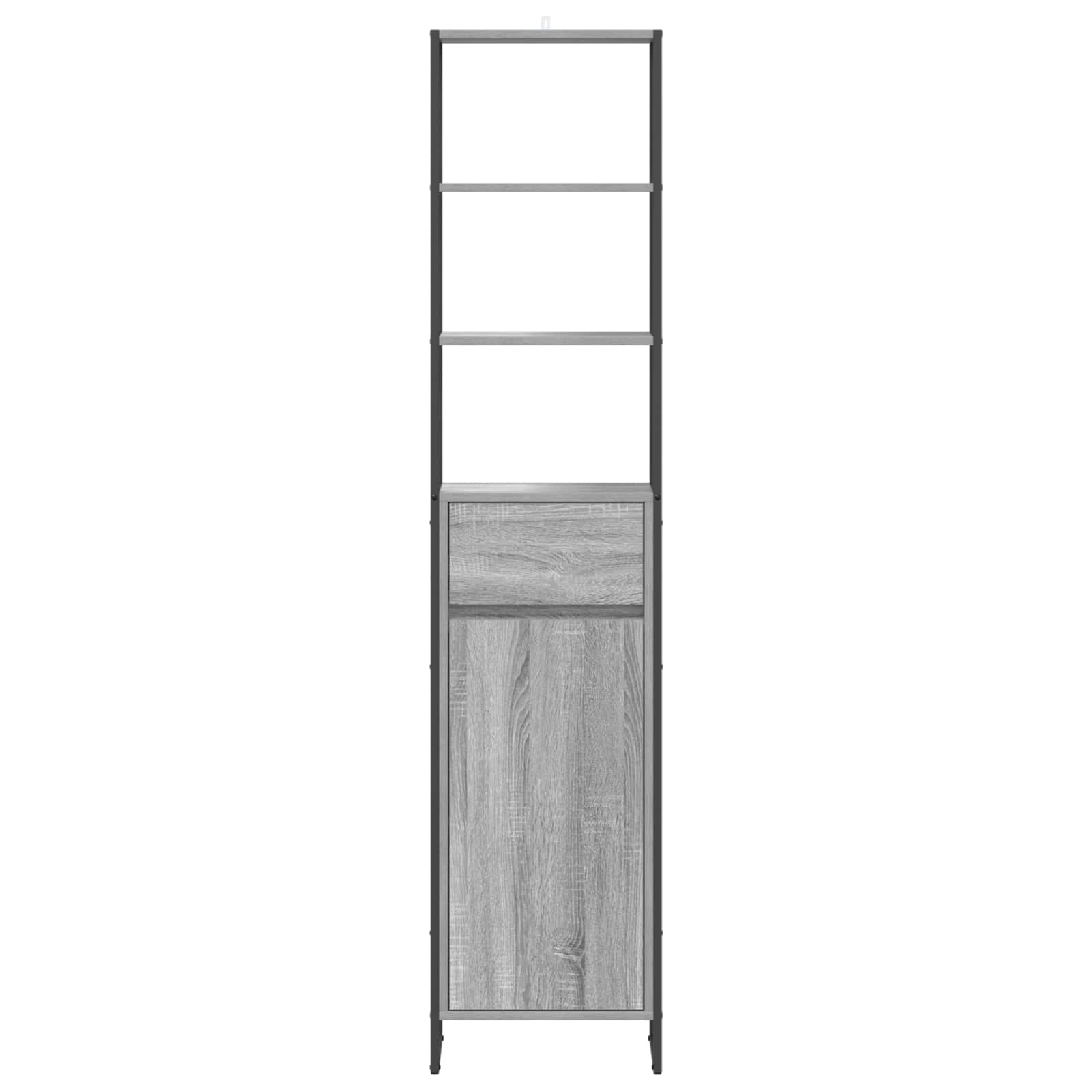 Badezimmerschrank Graues Sonoma 40 x 30 x 180 cm Holzwerkstoff