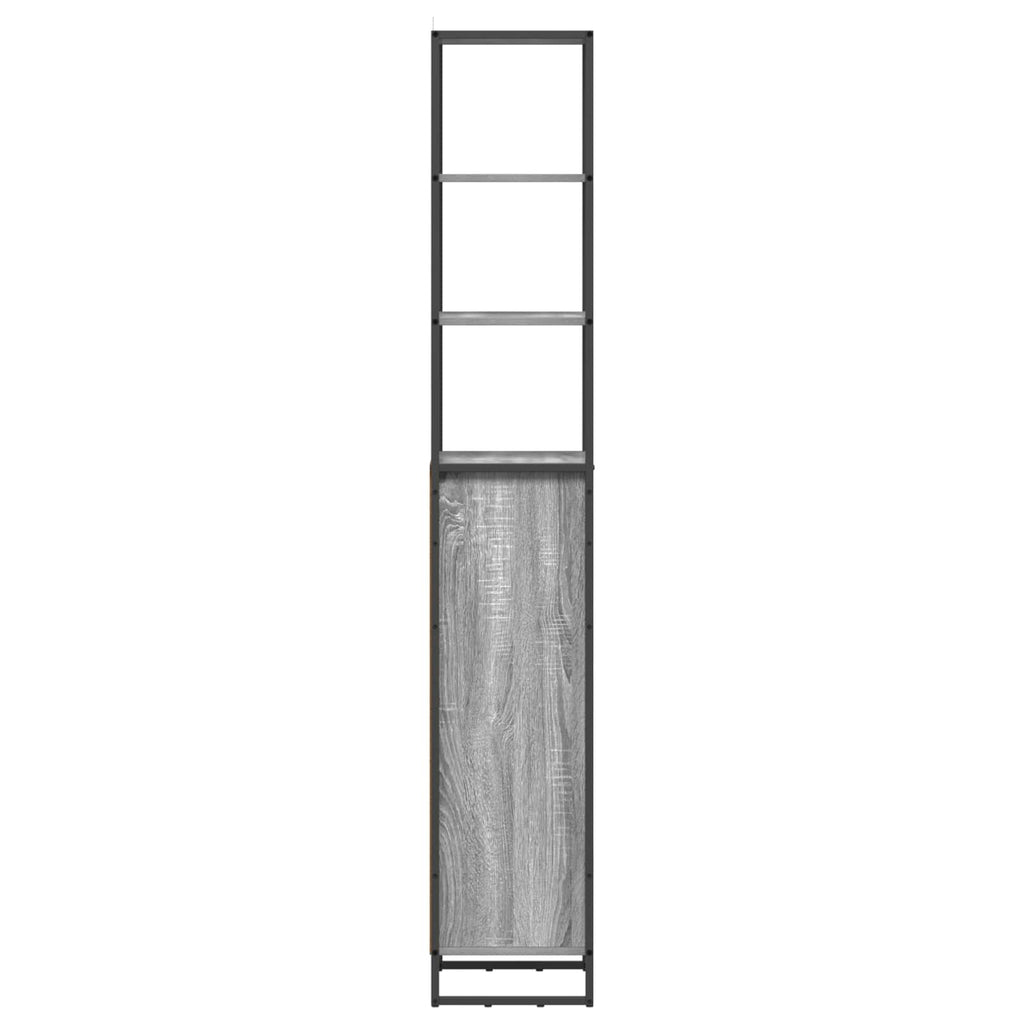Badezimmerschrank Graues Sonoma 40 x 30 x 180 cm Holzwerkstoff