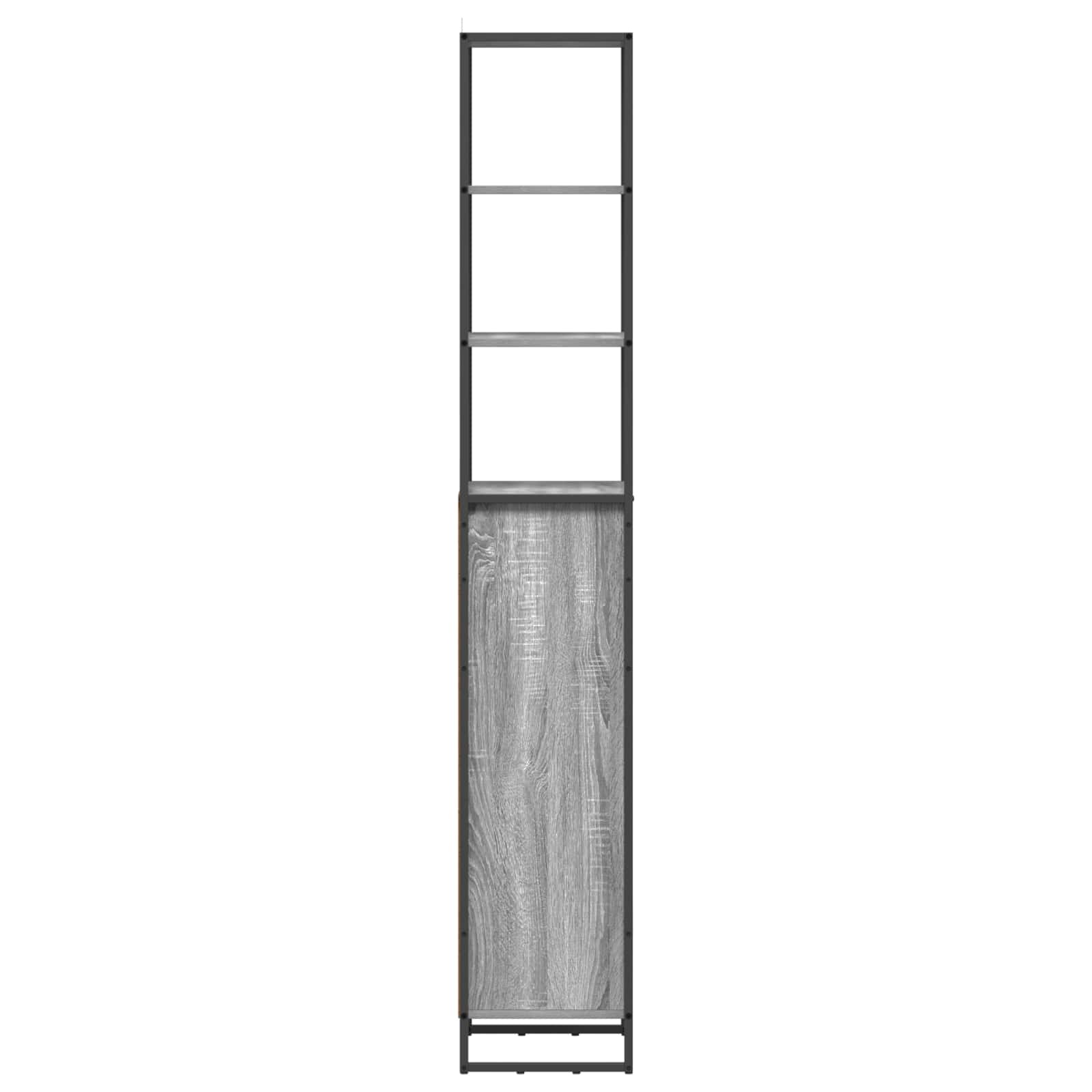 Badezimmerschrank Graues Sonoma 40 x 30 x 180 cm Holzwerkstoff