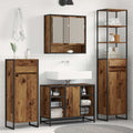 Badezimmerschrank Altholz 40 x 30 x 180 cm Holzwerkstoff
