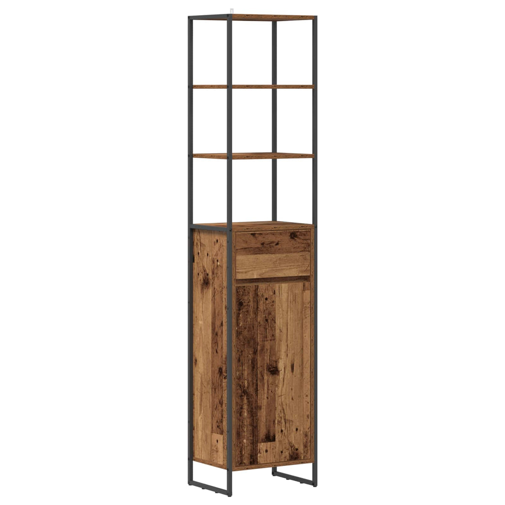 Badezimmerschrank Altholz 40 x 30 x 180 cm Holzwerkstoff