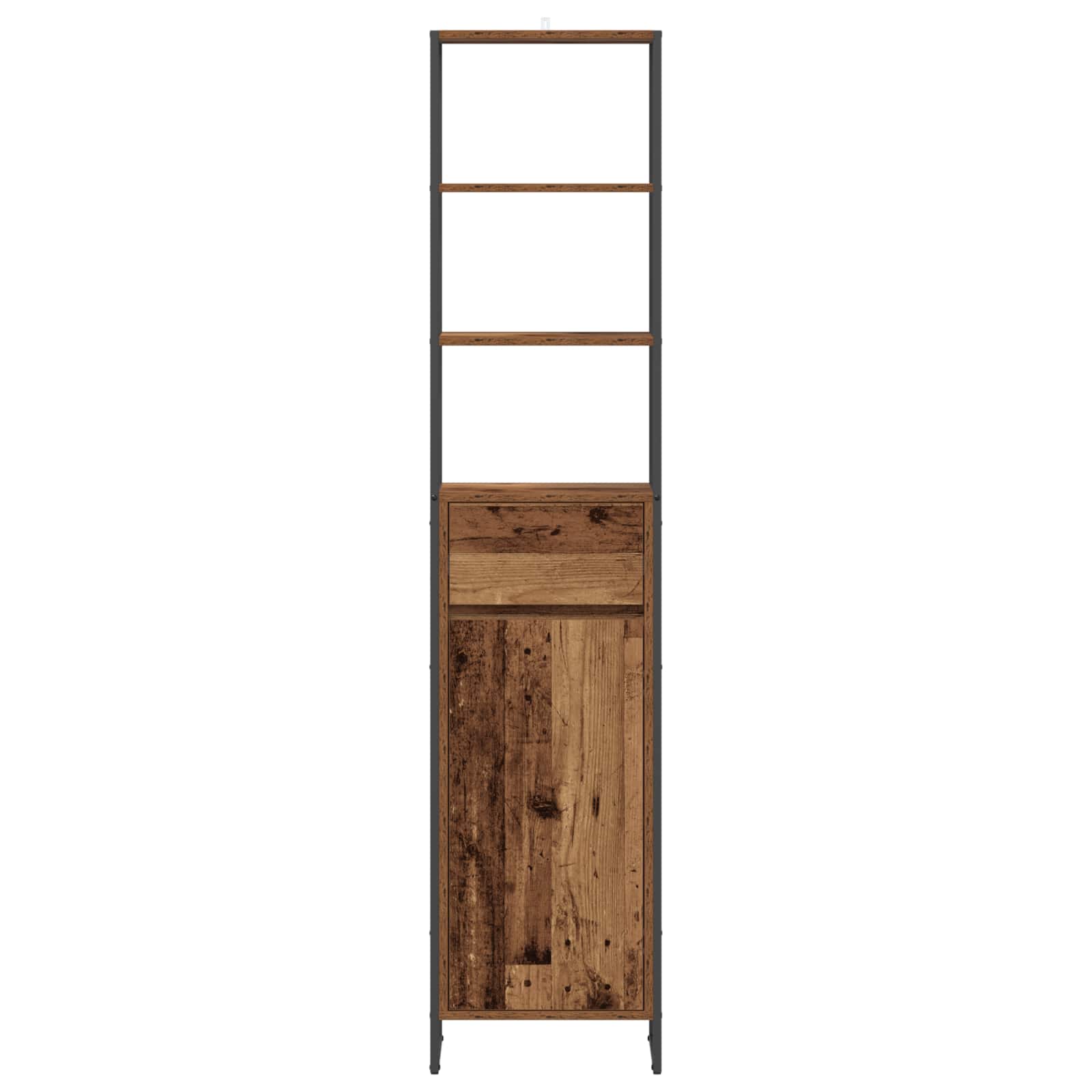 Badezimmerschrank Altholz 40 x 30 x 180 cm Holzwerkstoff