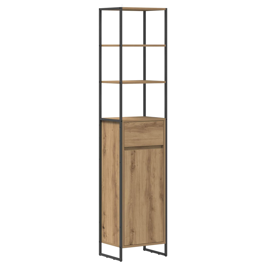 Badezimmerschrank mit Tür Kunsthandwerk Eiche 40 x 30 x 180 cm