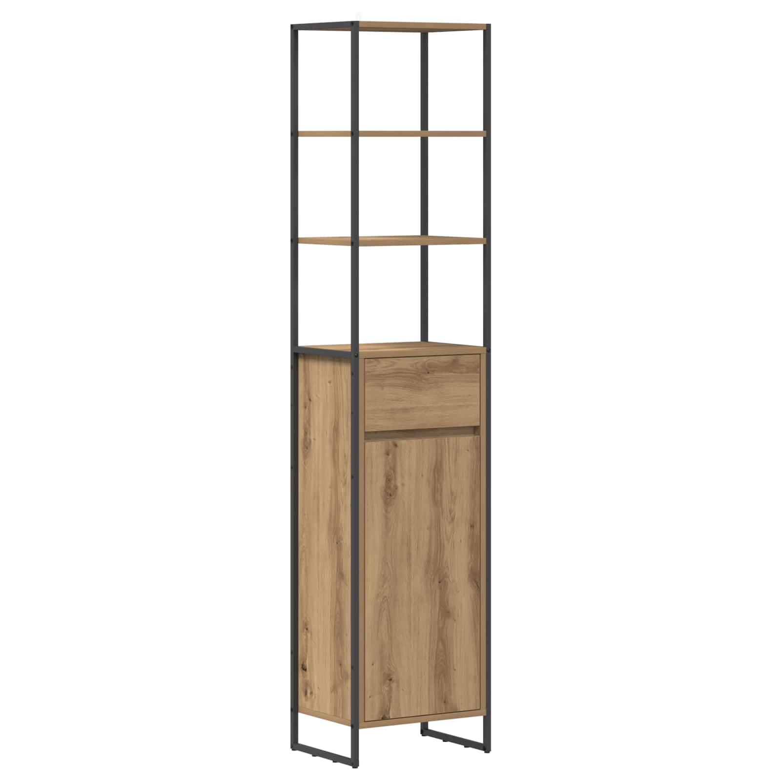 Badezimmerschrank mit Tür Kunsthandwerk Eiche 40 x 30 x 180 cm