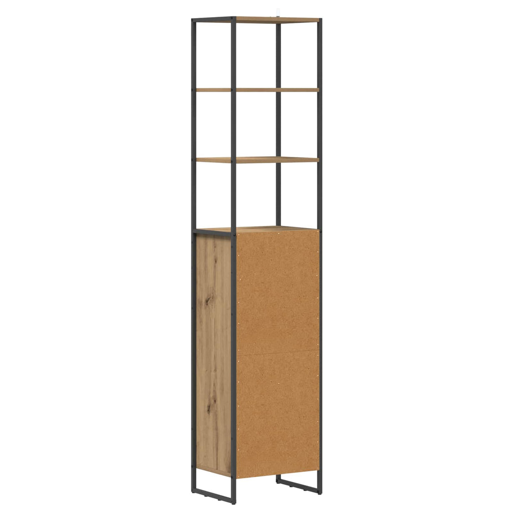 Badezimmerschrank mit Tür Kunsthandwerk Eiche 40 x 30 x 180 cm