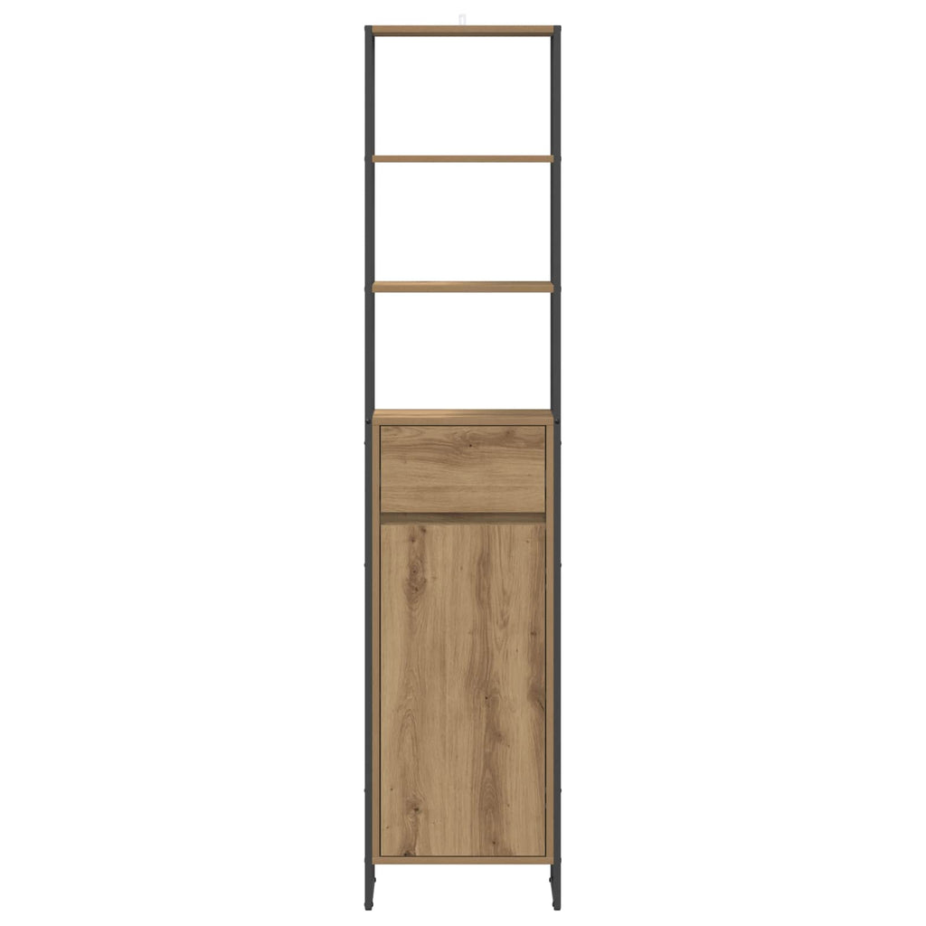 Badezimmerschrank mit Tür Kunsthandwerk Eiche 40 x 30 x 180 cm