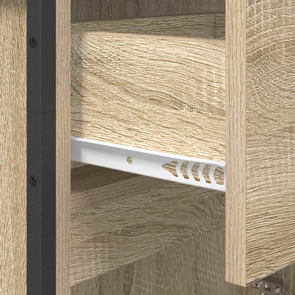 Badezimmerschrank mit Tür Sonoma 40 x 30 x 100 cm Holzwerkstoff