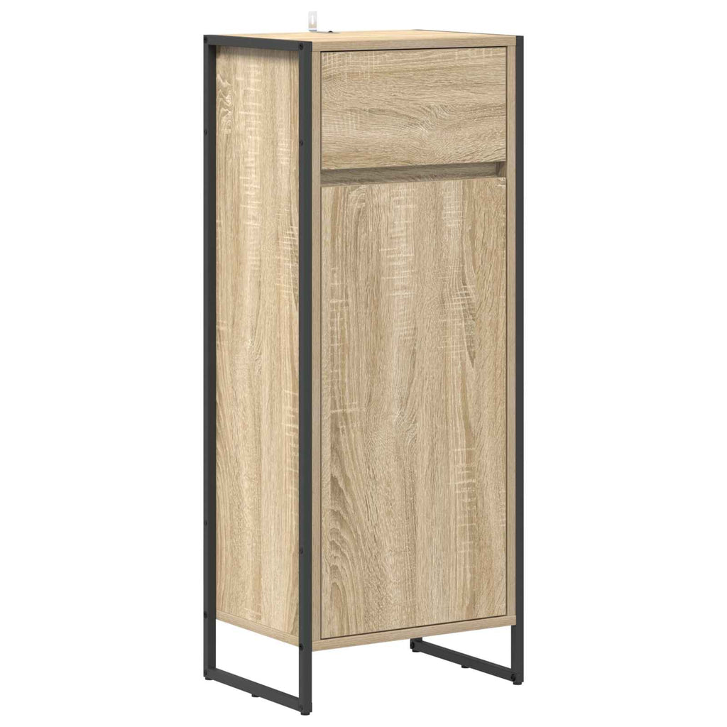 Badezimmerschrank mit Tür Sonoma 40 x 30 x 100 cm Holzwerkstoff