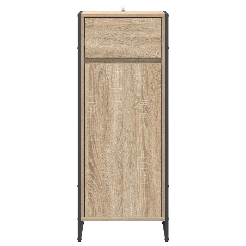Badezimmerschrank mit Tür Sonoma 40 x 30 x 100 cm Holzwerkstoff