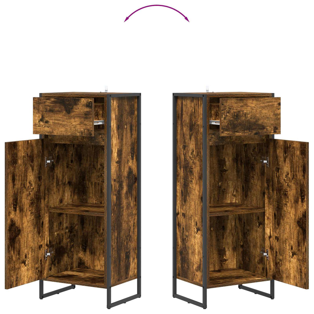 Badezimmerschrank Raucharbe 40 x 30 x 100 cm Holzwerkstoff
