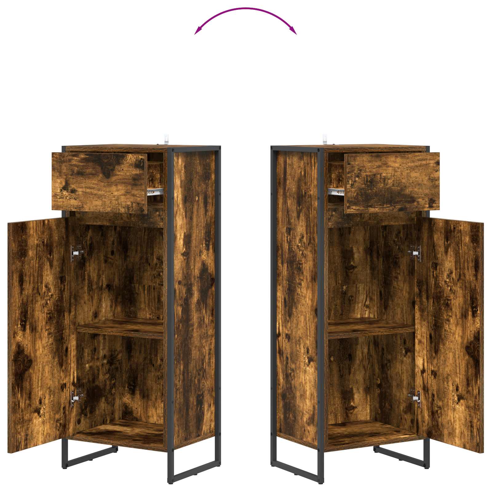 Badezimmerschrank Raucharbe 40 x 30 x 100 cm Holzwerkstoff
