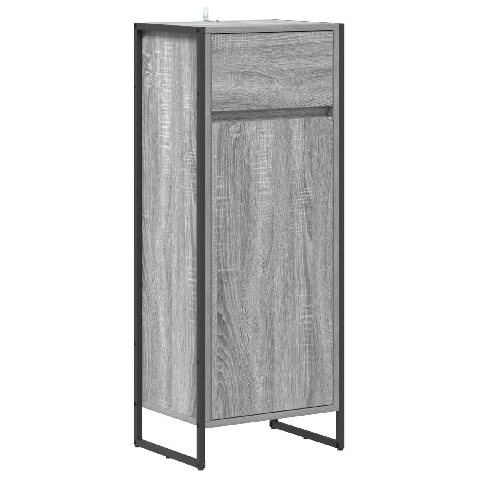 Badezimmerschrank Graues Sonoma 40 x 30 x 100 cm Holzwerkstoff