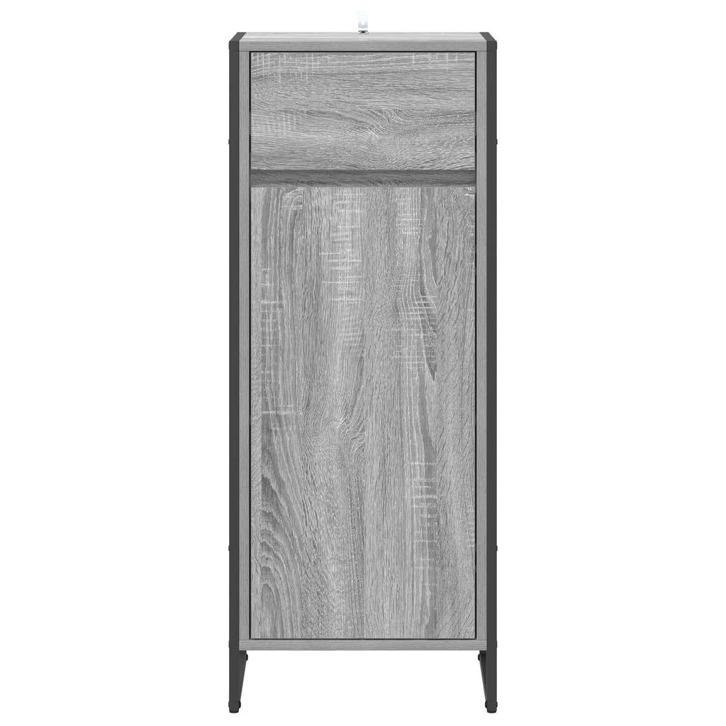 Badezimmerschrank Graues Sonoma 40 x 30 x 100 cm Holzwerkstoff
