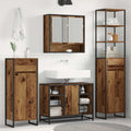 Badezimmerschrank Altholz 40 x 30 x 100 cm Holzwerkstoff