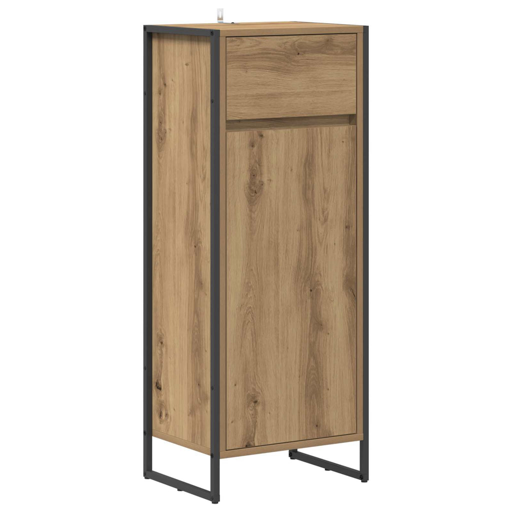 Badezimmerschrank mit Tür Kunsthandwerk Eiche 40 x 30 x 100 cm