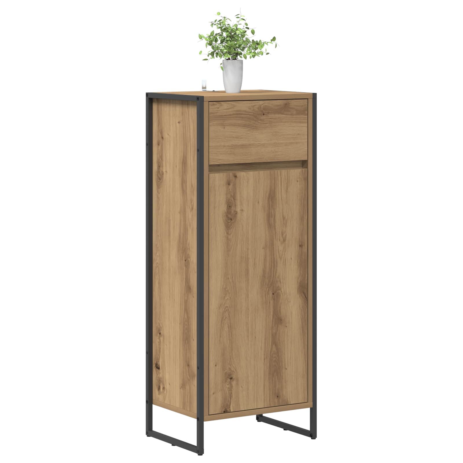 Badezimmerschrank mit Tür Kunsthandwerk Eiche 40 x 30 x 100 cm