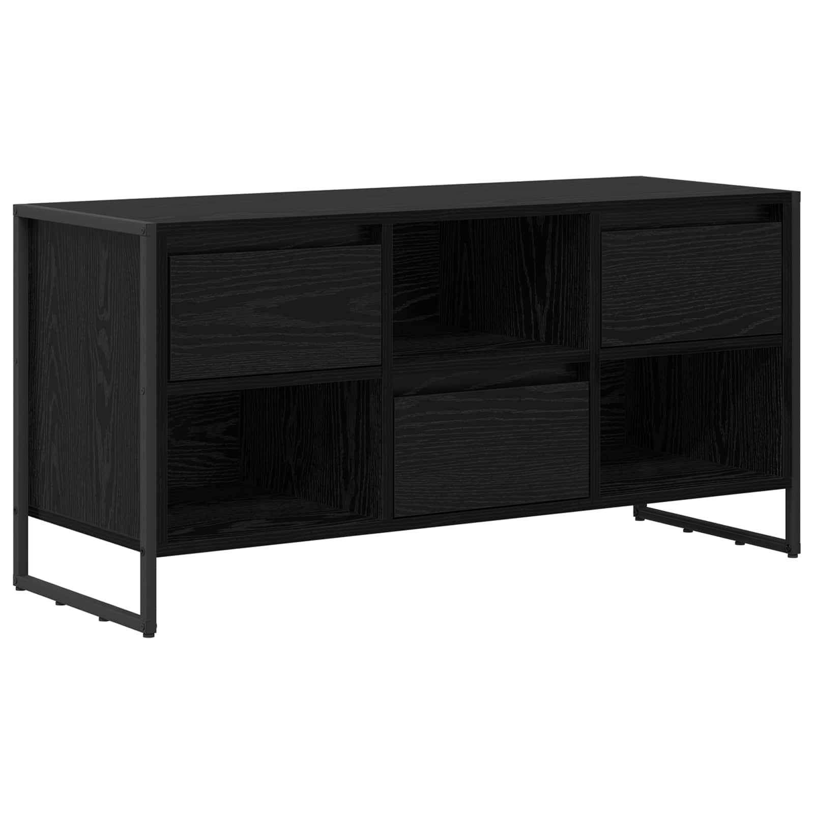 TV-Schränk Schwarz Eichen-Optik 100 x 36 x 49,5 cm