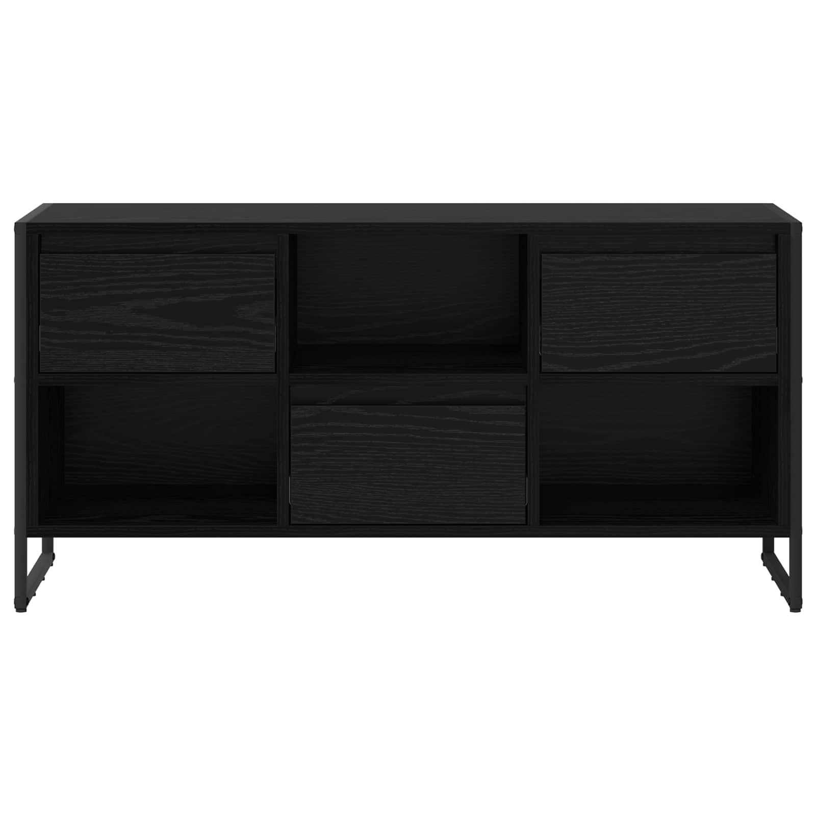 TV-Schränk Schwarz Eichen-Optik 100 x 36 x 49,5 cm