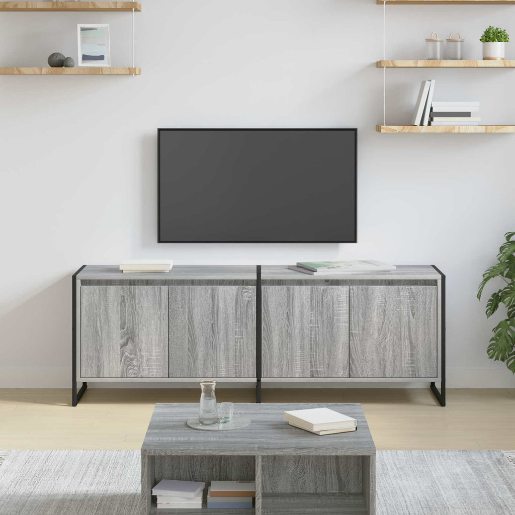 TV-Schränk Graues Sonoma 140 x 36 x 49,5 cm Holzwerkstoff
