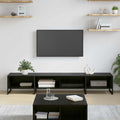 TV-Schränk Schwarz Eichen-Optik 170,5 x 36 x 30,5 cm