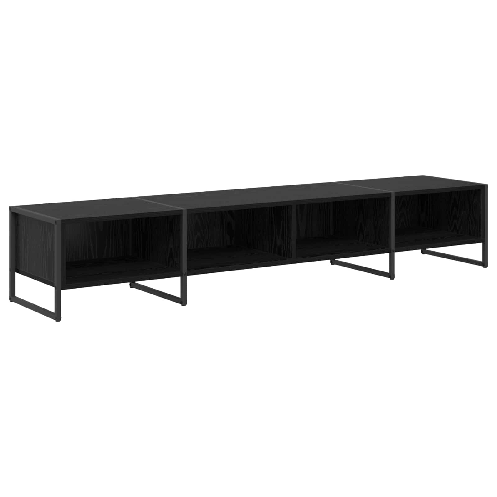 TV-Schränk Schwarz Eichen-Optik 170,5 x 36 x 30,5 cm