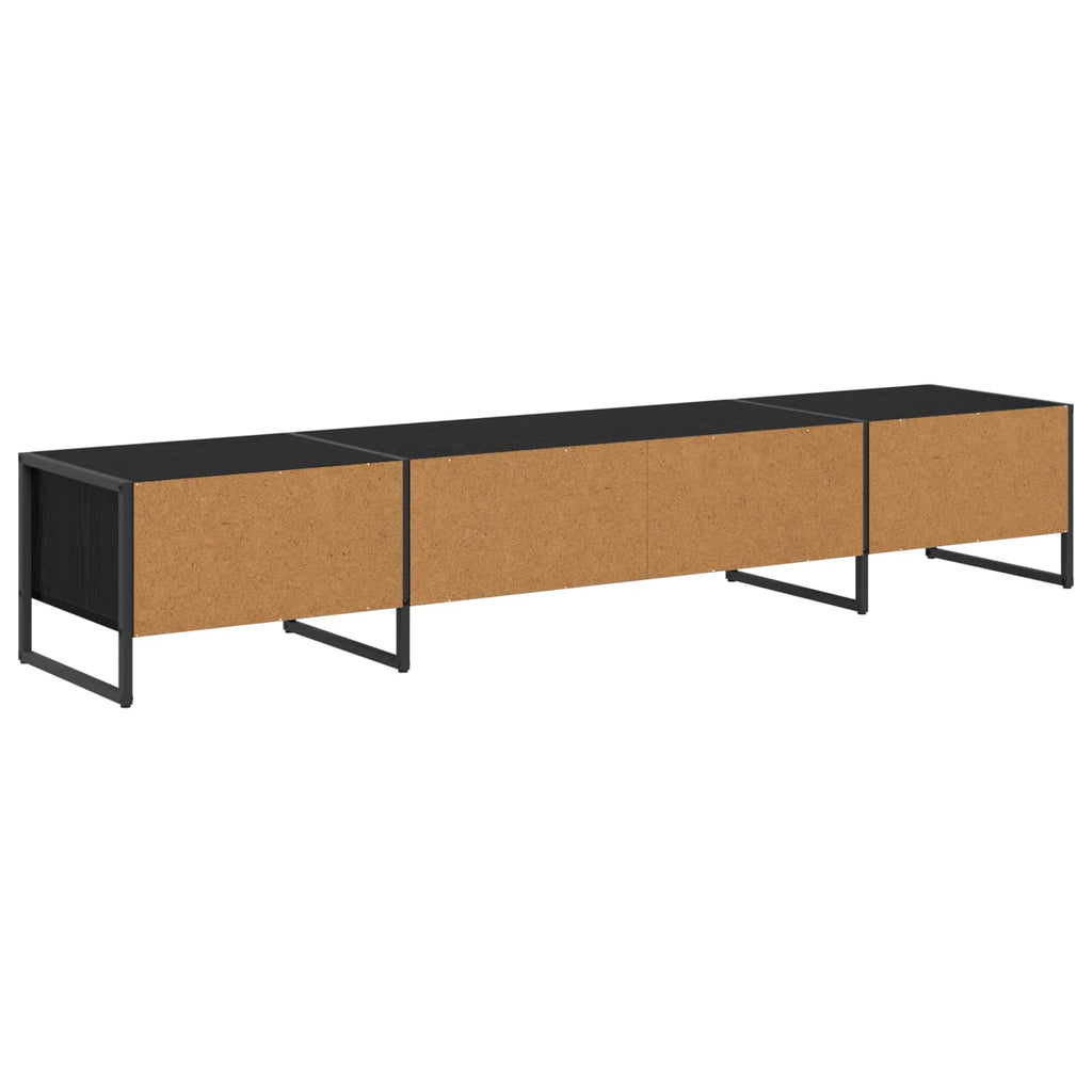 TV-Schränk Schwarz Eichen-Optik 170,5 x 36 x 30,5 cm