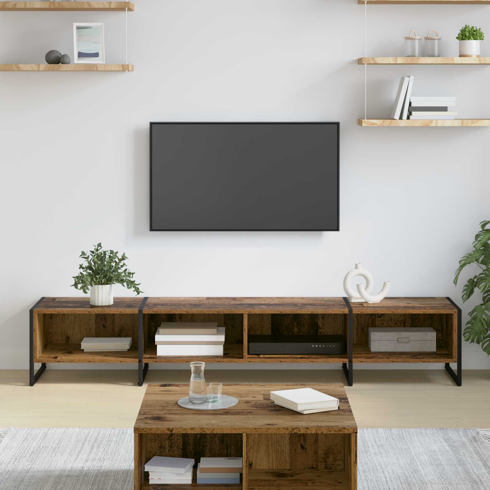 TV-Schränk Altholz 170,5 x 36 x 30,5 cm Holzwerkstoff