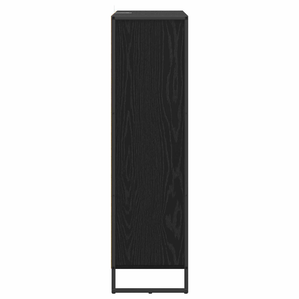Bücherregal Schwarz Eichen-Optik 99,5 x 30 x 108,5 cm