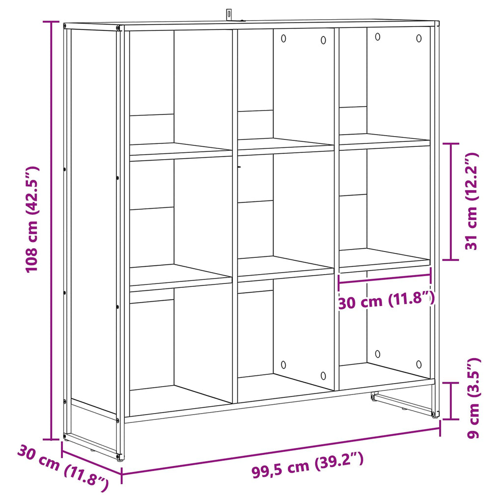 Bücherregal Sonoma 99,5 x 30 x 108,5 cm Holzwerkstoff